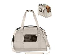 Larkson Sac de Transport pour Petits Chiens jusqu'à 12kg Beige - Tjark - Cage de Transport pour Avion - Sac pour Voyager avec Chien & Chat - Conforme aux Normes de la Plupart des Compagnies Aériennes