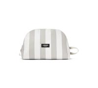 Larkson Trousse de Toilette Hommes & Femmes Beige Rayée - Tilda Large - Sac de Toilette Élégante à Poser - Grande Format pour Voyages, Camping, Piscine