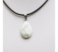 Larme Goutte D'eau Opale Roche Cristal De Quartz Naturel Guérison Chakra Pierre Pendentif Collier Bijoux,Ligne Blanche Lâche