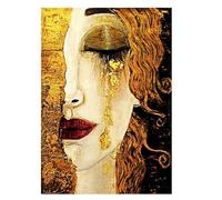 Larmes d’or Diamond Painting Adulte, Diamond Painting enfant, 5D DIY Diamant Painting Kit Complet, diamond-painting Full Square Strass, Broderie Diamant Kit Complet, Home Salon Décor Gift 40x60cm A28