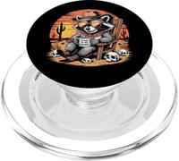Larmes de Mes Ennemis drôle Raton Laveur Western Sunset Art PopSockets PopGrip pour MagSafe
