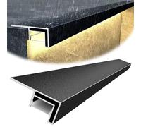Larmier 1/2/5/8/10 PCS profil goutte extérieur en aluminium avec canal LED, solin rive toit déviateur d’eau pluie, profil protection pour mur extérieur(Square,10 PSC)