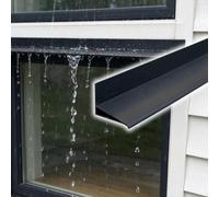 Larmier Déviateur D'eau Alu Pour Mur Droit, Appui Fenêtre Et Avant-toit | Le Profil Élégant Empêche Les Traces D'eau Disgracieuses Sur Les Surfaces Extérieures Du Bâtiment, Longueur 1,25 M/4,1 Pieds