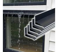 Larmier Déviateur D'eau Alu Pour Mur Droit, Appui Fenêtre Et Avant-toit | Le Profil Élégant Empêche Les Traces D'eau Disgracieuses Sur Les Surfaces Extérieures Du Bâtiment, Longueur 1,25 M/4,1 Pieds