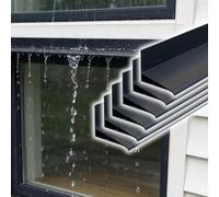 Larmier Déviateur D'eau Alu Pour Mur Droit, Appui Fenêtre Et Avant-toit | Le Profil Élégant Empêche Les Traces D'eau Disgracieuses Sur Les Surfaces Extérieures Du Bâtiment, Longueur 1,25 M/4,1 Pieds