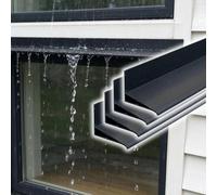 Larmier Déviateur D'eau Alu Pour Mur Droit, Appui Fenêtre Et Avant-toit | Le Profil Élégant Empêche Les Traces D'eau Disgracieuses Sur Les Surfaces Extérieures Du Bâtiment, Longueur 1,25 M/4,1 Pieds
