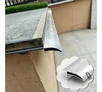 Larmier Grille Anti-goutte Métallique Découpable, Déviateur de Gouttière Léger pour Toitures, Portes et Sous-sols, Solin de Rive à Peindre(W65mm(2.6"),L3.6ft(110cm))