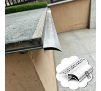 Larmier Grille Anti-goutte Métallique Découpable, Déviateur de Gouttière Léger pour Toitures, Portes et Sous-sols, Solin de Rive à Peindre(W30mm(1.2"),L5.6ft(171cm))