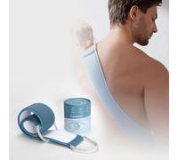 Larminly Bandeau exfoliant dos avec poignées double face visqueuse et coton lave dos épurateur douche corps unisexe emballage élégant.