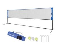 LARMNEE Filet de Badminton, 500 cm Filet de Tennis, Réglable sur 3 Hauteurs, Filet de Sport Portable, Filet de Badminton Pliable, Entraînement Extérieur, Cadre Robuste en Fer ELS05BN02