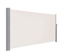 LARMNEE Store Latéral 160 x 350 cm, Brise-Vue Rétractable, Auvent extérieur, Résistant aux Intempéries, avec Fixation au Sol, pour Jardin, Terrasse, Piscine Beige EBE1635TBP02
