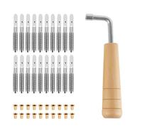 Laroal 20 Chevilles d'accordage et 20 Rivets avec accordage en L pour Harpe, Petite Harpe, Instrument de Musique à Cordes, Accessoires pour Instruments de Harpe, Ensemble de Harpe