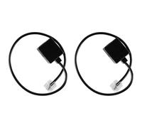 Laroal Adaptateur convertisseur RJ11 vers RJ45 2 pièces Câble convertisseur prise téléphonique RJ11 vers Ethernet RJ45-35 cm