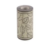 Laroal Bordure murale autocollante en PVC à feuilles grises, autocollant imperméable pour salle de bain, cuisine, garniture décorative, 10 mètres, décor amovible et durable