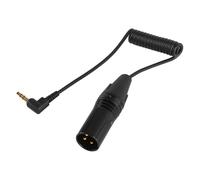 Laroal Câble auxiliaire à Angle Droit 3,5 mm vers XLR, Jack 1/8 Pouce spiralé, Cordon stéréo vers XLR mâle, câble de Microphone à Angle de 90 degrés 3,5 mm vers XLR mâle vers mâle 50 cm