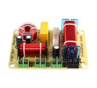 Laroal Diviseur de fréquence de haut-parleur à 3 voies 350 W Distributeur de fréquence de croisement HiFi pour modification de haut-parleur domestique DIY (jaune et blanc aléatoire)