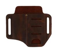 Laroal Étui en Cuir EDC avec Passant de Ceinture et Pochette Tactique Molle pour Lampe de Poche, Outil Multifonction, Stylo, équipement Compact, Essentiels de Plein air (Marron)