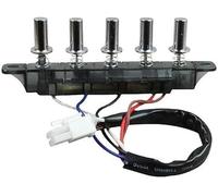 Laroal Interrupteur à Bouton-Poussoir pour hotte de Cuisine Panneau de Commande commun à 5 Boutons Pièce de Rechange pour Ventilateur d'extraction de hotte de cuisinière