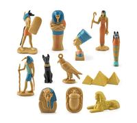 Laroal Lot de 12 Statues égyptiennes de Simulation, Figurines réalistes avec Motifs de Pyramides et de momies, et Les décorations de fête