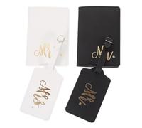 Laroal Lot de 2 étiquettes de Bagage Mr/Mme pour Passeport, pour Voyage en Couple