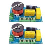 Laroal Lot de 2 haut-parleurs stéréo HiFi 3 voies 200 W Crossover Treble/Bass 3 unités Diviseur de fréquence