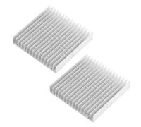 Laroal Lot de 2 Mini dissipateurs Thermiques en Aluminium 100 x 100 x 18 mm, Bonne conductivité Thermique, Ailette de Refroidissement, Refroidisseur de processeur, Refroidisseur de PC