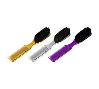 Laroal Lot de 3 brosses de nettoyage pour tondeuse de barbier, avec peignes de barbier, brosse à barbe et peigne plat pour hommes