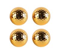Laroal Lot de 4 balles de Golf dorées, balles d'entraînement plaquées Or, revêtement métallique Haute visibilité, entraînement de Golf Standard, Cadeaux pour Hommes