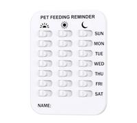 Laroal Rappel d'alimentation pour chien Autocollant de rappel magnétique Indication quotidienne Tableau d'alimentation pour animaux de compagnie Tableau 3 fois par jour Rappel (blanc)