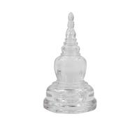 Laroal Stupa en Cristal Acrylique Transparent de 7,6 cm, Tour de Bouddha pour la décoration du Temple, de la Maison et du Bureau