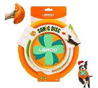 LaRoo Disque volant pour chien, plaque volante de 24,4 cm, résistant aux morsures, jouet interactif à mâcher pour entraînement, fête d'été, jeu en plein air, chiot, chiens de taille moyenne et grande