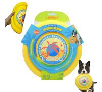 LaRoo Disque volant pour chien, plaque volante de 24 cm, résistant aux morsures, jouet à mâcher pour dressage, fête d'été, jeu en plein air, chiot, chiens de taille moyenne et grande taille