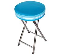 Laroom 11719 - Tabouret de Bain Pliable Traits, Couleur Bleu