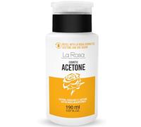 LaRosa ACETONE 190ml le distributeur avec pompe, Dissolvant pour vernis à ongles, acétone pour ongle semi permanent, gel UV/LED Soak Off, colle à ongles, faux ongles en acrylique