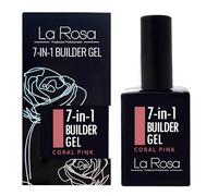 LaRosa GEL ONGLE UV Construction 7 en 1 en Flacon BUILDER GEL Fortifiant 15ml - ROSE CORAIL