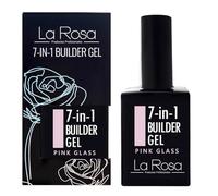 LaRosa GEL ONGLE UV Construction 7 en 1 en Flacon BUILDER GEL Fortifiant 15ml - TRANSPARENT ROSE