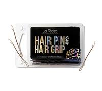 LaRosa Pince à cheveux unis 4 cm - Boule en métal - En forme de U - Pour salons de coiffure - 1 paquet de 40 pièces - Or