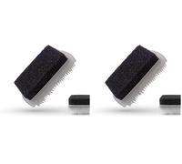 LaRosa PUMICE SPA Brosse 2-en-1 pour le soin des pieds - Transparent avec Pierre Ponce Noire (Lot de 2)