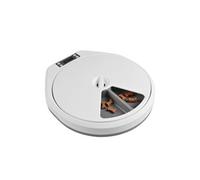 LAROY DUVO Mangeoire automatique - 5 repas - 33 x 36 x 6 cm - Blanc et bleu