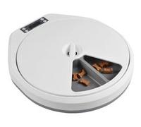 LAROY DUVO Mangeoire automatique - 5 repas - 33 x 36 x 6 cm - Blanc et bleu