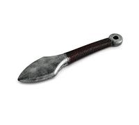 LarpPoint Accessoire de Jeux de rôle Grandeur Nature, Couteau à Lancer Kunai, 19 cm - Mousse - Argenté, Brun