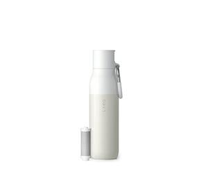 LARQ Bouteille Filtered - Bouteille d'eau isotherme en acier inoxydable sans BPA avec technologie Nano Zero et filtres longue durée, 740ml, Granite White