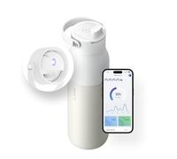LARQ Bouteille PureVis 2 1L - Bouteille d’eau auto-nettoyante avec purificateur UV, acier inoxydable isolé, application de suivi, réutilisable, Garantie 2 an, Granite White