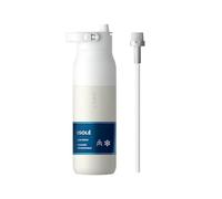 LARQ Bouteille Swig Top 680ml - Bouteille d’eau isolée en acier inoxydable avec paille intégrée | Large goulot | Garde l'eau froide | Gourde réutilisable pour le sport et les voyages | Granite White