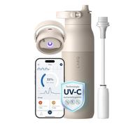 LARQ PureVis 2 Bouteille d'Eau Intelligente avec Filtre - Auto-Nettoyante UV, Suivi d'Hydratation via App, Acier Inoxydable Isolé - Garantie 2 Ans - 1 Liter