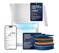 LARQ PureVis 3-en-1 Carafe Filtrante | Purification UV | Suivi d'Hydratation via App | Réduit PFAS, Chlore, Calcaire & Plomb | 1,9 L | Garantie 2 Ans