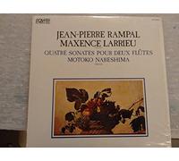 LARRIEU Maxence (flauto traverso); NABESHIMA Motoko (clavicembalo); RAMPAL Jean Pierre (flauto traverso - dir) - Quatre sonate pour deux flutes--Vinyl LP made in Japan-DENON - Giappone--LARRIEU Maxence (flauto traverso); NABESHIMA Motoko (clavicembalo); RAMPAL Jean Pierre (flauto traverso - dir)-DEN OX 7006 N