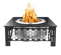Larrik Plateau de cheminée pour poêle Solo Yukon, accessoires pour réchaud Solo Stove, grande table ronde pour poêle avec diamètre inférieur à 68,6 cm, noir