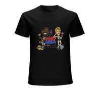 Larry Bird Magic Johnson Retro Unisex T-Shirt Cotton Men Summer Fashion Black Tee XL