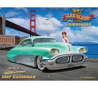 Larry Grossman Calendrier mural mensuel 2027 avec luges et bas conducteurs LED 12 mois